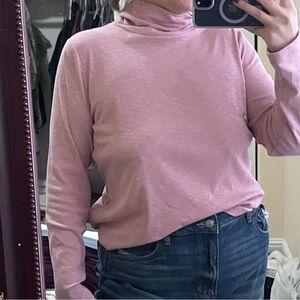 GAP Women's Soft Pink Turtleneck Sweater
